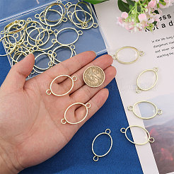 32 pz di charm con connettore a lunetta ovale aperta in lega&nbsp;FIND-CA0011-77LG
