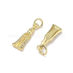 Pendentifs religieux en laiton sertis de micro-pavés de zircone cubique transparente&nbsp;KK-K420-01B-G