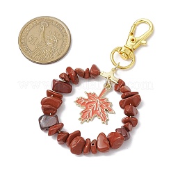 Pendentif décoratif en copeaux de jaspe rouge naturel&nbsp;KEYC-JKC00976-01