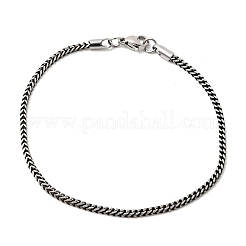 304 Edelstahl-Panzerkettenarmbänder für Damen und Herren&nbsp;BJEW-K240-12A-AS