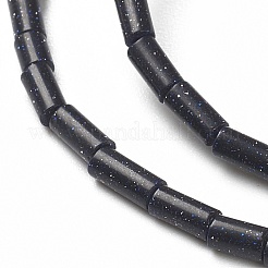 Synthetische blauen goldstone Perlen Stränge&nbsp;G-B004-A03