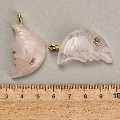 Pendentifs de quartz rose naturel&nbsp;GG-CBA4625-01G-03