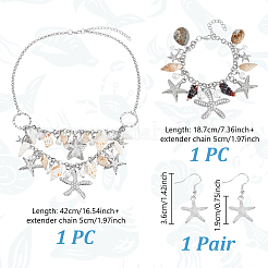 Schmucksets mit Ozeanmotiven&nbsp;SJEW-GA0001-05