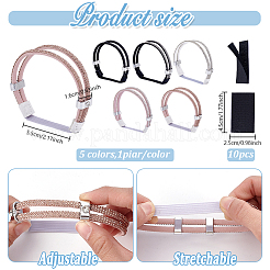 5 Set aus elastischem Samt mit Strass-Schnürsenkelbändern in 5 Farben&nbsp;FIND-HY0004-47
