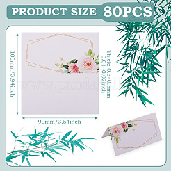 80 marque-place rectangulaire en papier&nbsp;AJEW-TA0003-62B