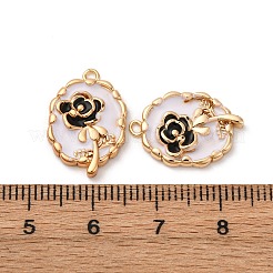 Pendentifs d'émail en laiton &nbsp;KK-Z112-18G-02
