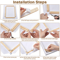 Cadre en bois pour peinture à l'huile&nbsp;DIY-WH0671-376A