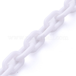 Chaînes de câble acryliques opaques faites à la main&nbsp;AJEW-JB00664-11