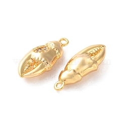 Pendentifs en laiton zircon cubique transparent&nbsp;KK-L221-004G