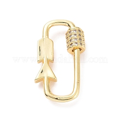 Fermagli portachiavi in ottone con micro pavé di zirconi chiari&nbsp;ZIRC-TAC0005-02B-G