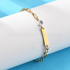 304 Edelstahl-Büroklammerkettenarmbänder&nbsp;BJEW-A035-04G-02