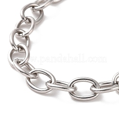 Bracciale a catena in acciaio inossidabile 304 anti-ossidazione per uomo e donna&nbsp;BJEW-E031-01P-03