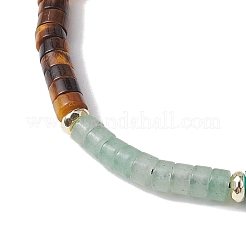 Braccialetti da donna con perline intrecciate con pietre preziose naturali miste&nbsp;BJEW-JB10685