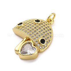 Colgante micropavé cubic zirconia de latón&nbsp;KK-U066-16G