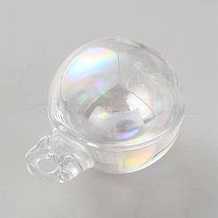 Pendentifs de bouteille en verre à haute teneur en borosilicate&nbsp;GLAA-WH0010-02E