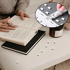 100 grapadora de acero inoxidable con clips para documentos de escritorio&nbsp;FIND-LP0008-67