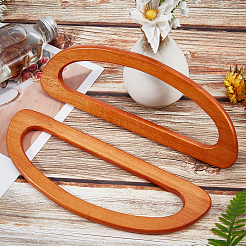 2 Stück D-förmige Taschengriffe aus Holz&nbsp;DIY-WR0001-13B
