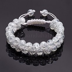 Funkelndes rundes Armband aus geflochtenen Glasperlen&nbsp;BJEW-SW00082-01