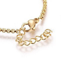 Ionenplattierung (IP) 304 Edelstahl-ID-Armbänder&nbsp;BJEW-L637-10-G