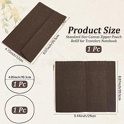 1 pochette de rangement rectangulaire à fermeture éclair pour factures en papier&nbsp;ABAG-CP0001-32A