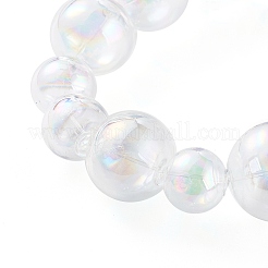Bracelets extensibles en perles de verre rondes graduées&nbsp;BJEW-JB06073