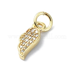 Ciondoli in ottone zirconi chiari micro pavé&nbsp;KK-H475-53G-01