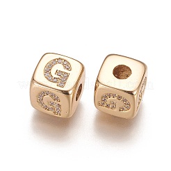 Perles de zircone cubique micro pave en Laiton&nbsp;KK-K238-16G-G