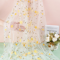 Milchfaser-Netzstoff mit Blumenmuster&nbsp;DIY-WH0888-09C