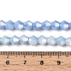 Fili di perle di vetro bicono galvanizzate anti-ossidazione&nbsp;EGLA-T021-6mm-16-09