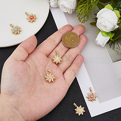 6 pendentif en laiton plaqué 6 couleurs&nbsp;KK-DC0004-98