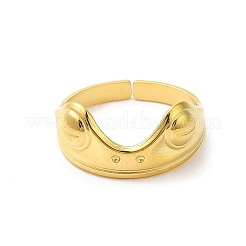 Ionenplattierung (IP) 304 Edelstahl-Manschettenfingerringe&nbsp;RJEW-L107-008G