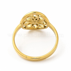 Bague réglable en acier inoxydable 304 avec placage ionique (IP) pour femme&nbsp;RJEW-B027-19G