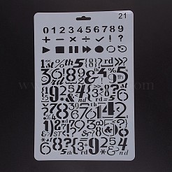 Modèles de pochoirs de peinture de dessin réutilisables en plastique&nbsp;DIY-F018-B21