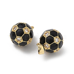 Pendentifs sport en laiton micro pavé et zircone cubique transparente&nbsp;KK-F924-05G