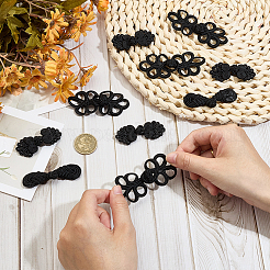 30 Paar 3 Stile handgemachte chinesische Frösche Knoten Knöpfe Sets&nbsp;BUTT-DR0001-06