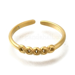 Componentes de anillo de puño abierto de acero inoxidable 304 con recubrimiento iónico (IP)&nbsp;RJEW-U017-25G