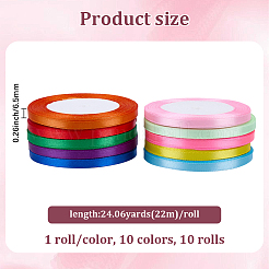10 Rollen 10 Farben Polyesterband&nbsp;OCOR-CY0002-55