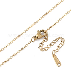201 collane a catena in acciaio inossidabile&nbsp;NJEW-P309-22A-G