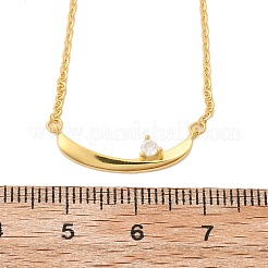 925 Halskette mit Boot-Anhänger aus Sterlingsilber mit klarem Mikropavé und Zirkonia für Damen&nbsp;NJEW-D315-02G