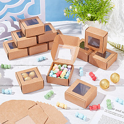 Coffrets cadeaux pliants en papier carré&nbsp;CON-WH0094-46B-01