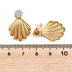 Ohrstecker aus Edelstahl 304 mit Zirkonia-Fassung für Damen&nbsp;EJEW-F420-03G