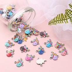 60pcs 12 Arten Legierungs-Emaille-Verbindungsstückcharme&nbsp;ENAM-CJ0004-32