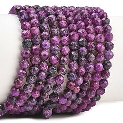 Brins de perles de sugilite naturelle chauffées&nbsp;G-B193-B04-4mm