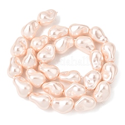 Brins de perles d'imitation en verre opaque électrolytique&nbsp;EGLA-H113-08D