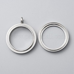 Medaillonanhänger aus Edelstahl 304&nbsp;STAS-WH0044-13B-P