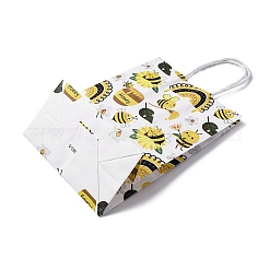 Rechteckige Papiertüten mit Bienenmotiv&nbsp;CARB-F012-02E
