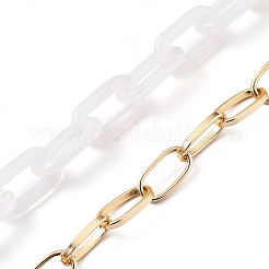 Colliers chaîne trombone acrylique et aluminium&nbsp;NJEW-JN02953-05