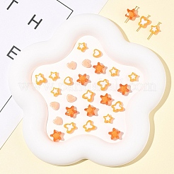 200pcs 5 Arten transparente Acrylperlen&nbsp;TACR-FS0001-54C