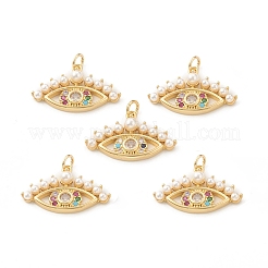 Pendentifs en zircone cubique micro-pavés en laiton écologiques&nbsp;KK-I698-14G