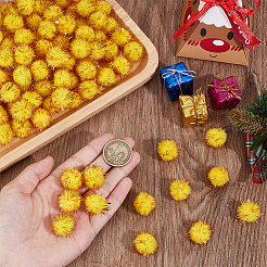 120 stücke handgemachte diy puppe handwerk pom pom garn pom pom balls&nbsp;AJEW-SC0003-15C-02